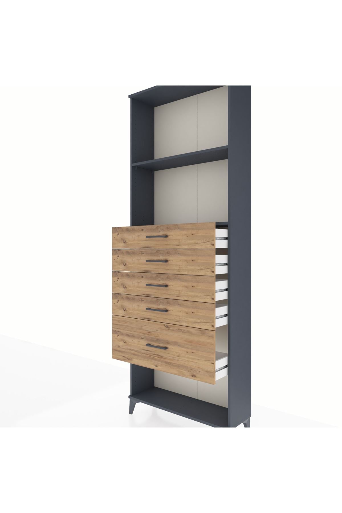 Arges Dolap 2 Raflı 5 Çekmeceli 88x30x243 - S33M056V6A