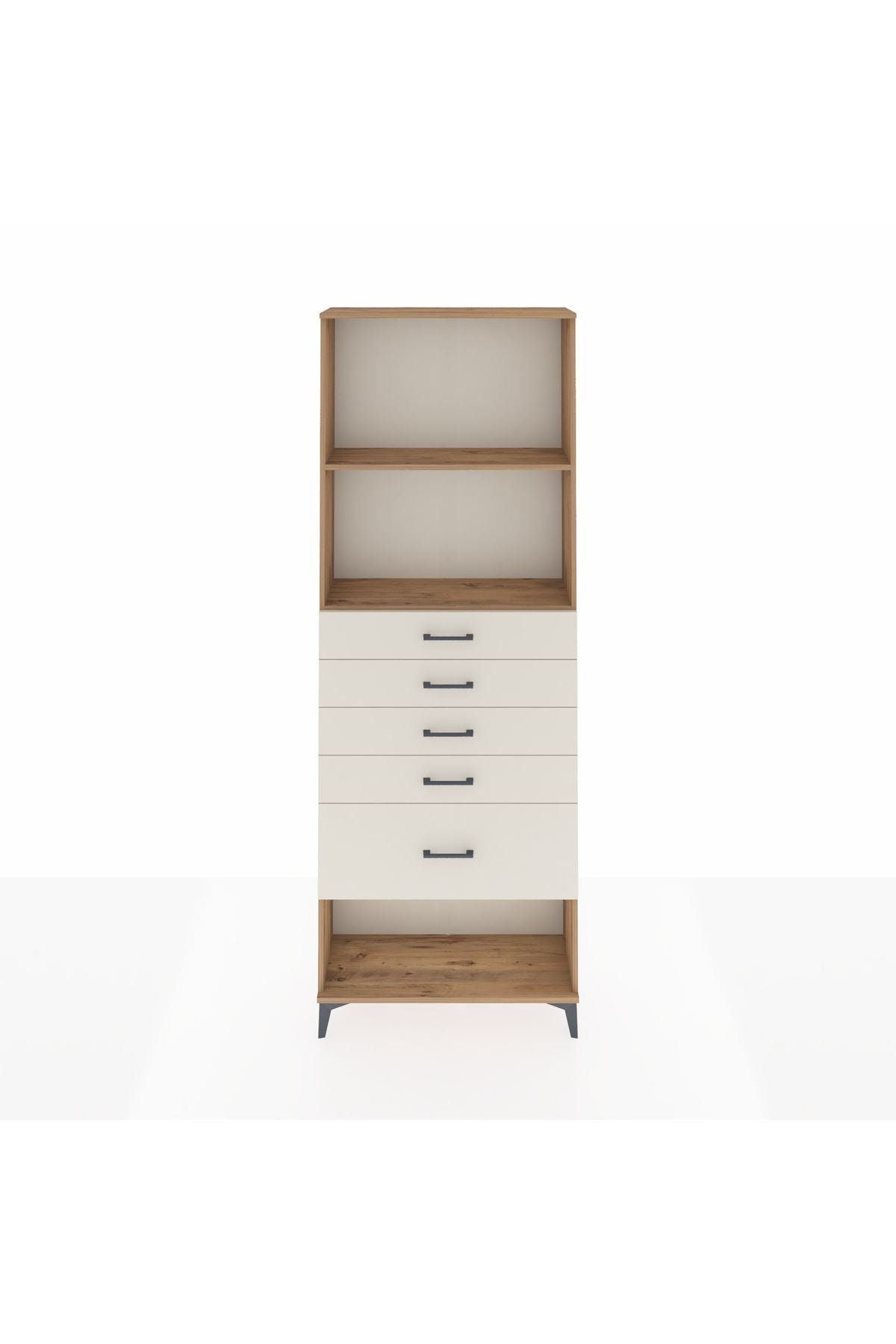 Arges Dolap 2 Raflı 5 Çekmeceli 88x30x243 - S33M056V7A