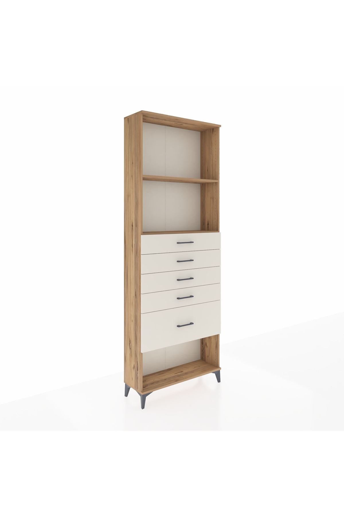 Arges Dolap 2 Raflı 5 Çekmeceli 88x30x243 - S33M056V7A