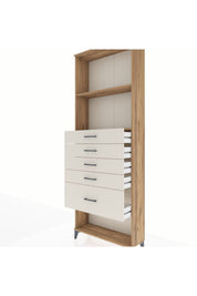 Arges Dolap 2 Raflı 5 Çekmeceli 88x30x243 - S33M056V7A