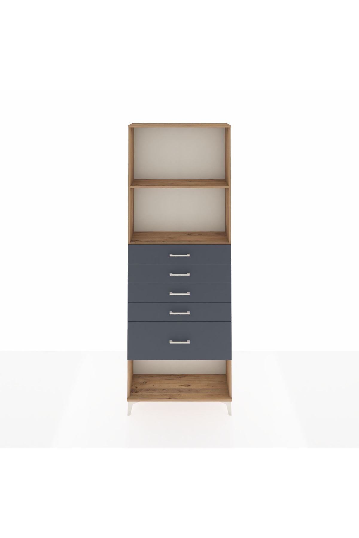 Arges Dolap 2 Raflı 5 Çekmeceli 88x30x243 - S33M056V8A