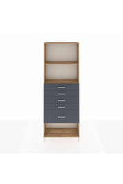Arges Dolap 2 Raflı 5 Çekmeceli 88x30x243 - S33M056V8A