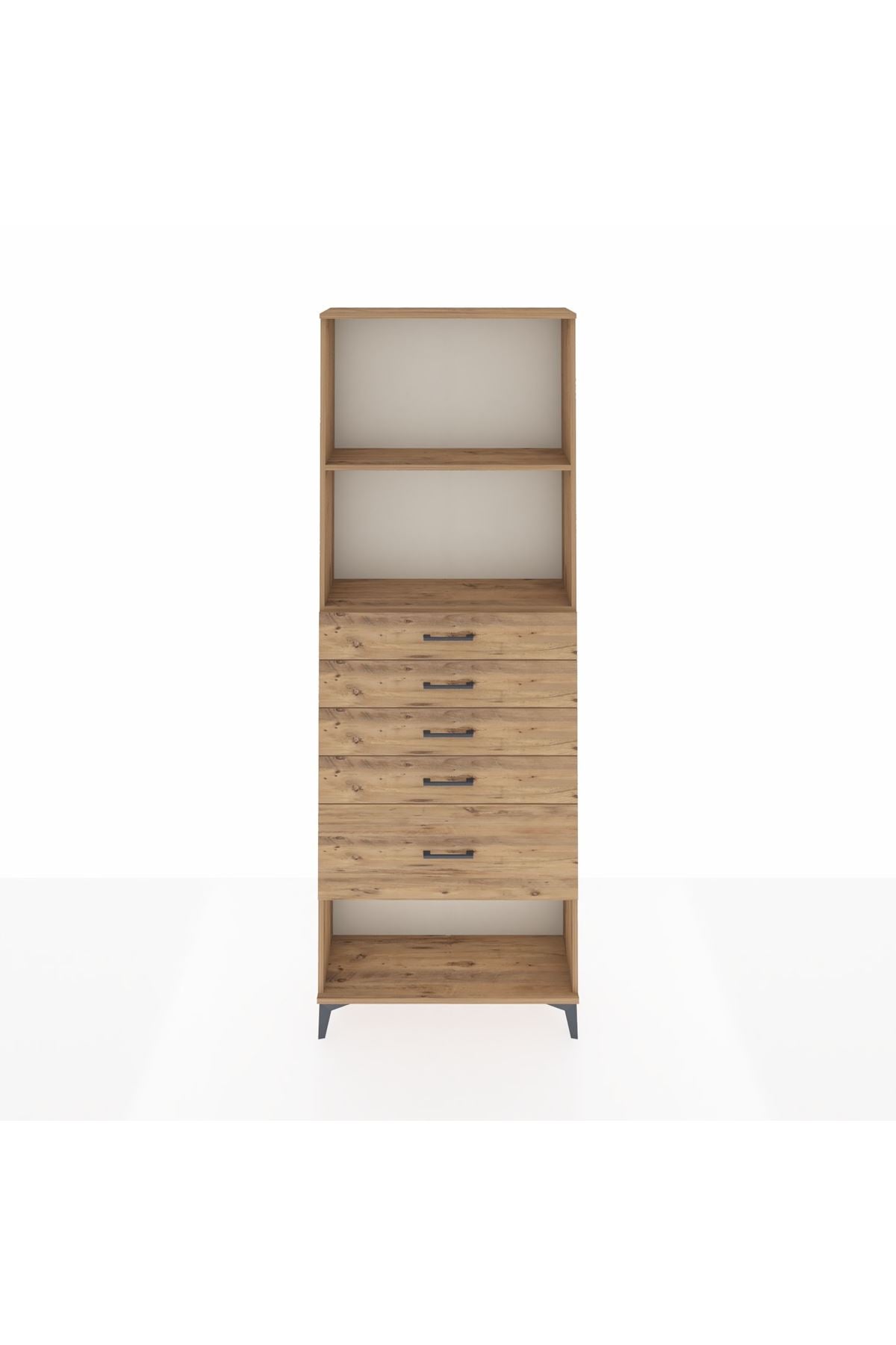 Arges Dolap 2 Raflı 5 Çekmeceli 88x30x243 - S33M056V9A