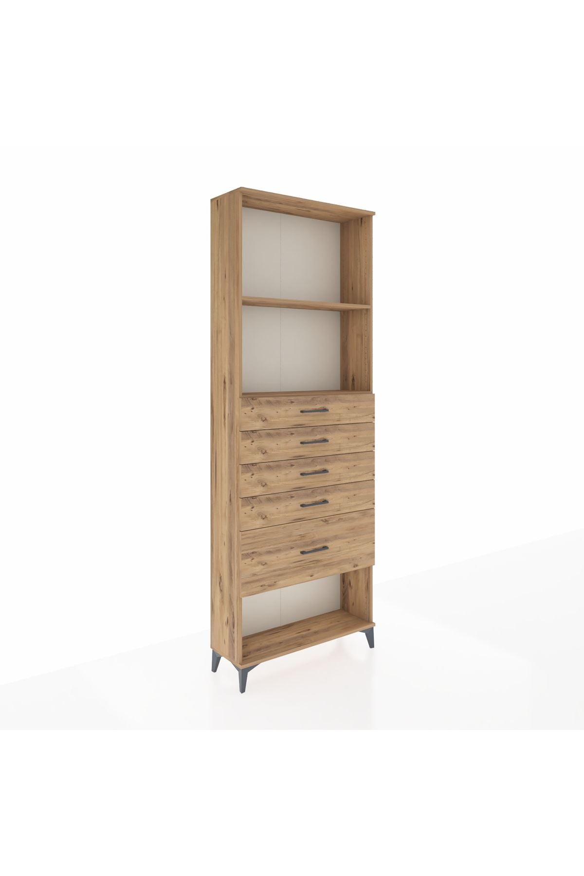 Arges Dolap 2 Raflı 5 Çekmeceli 88x30x243 - S33M056V9A