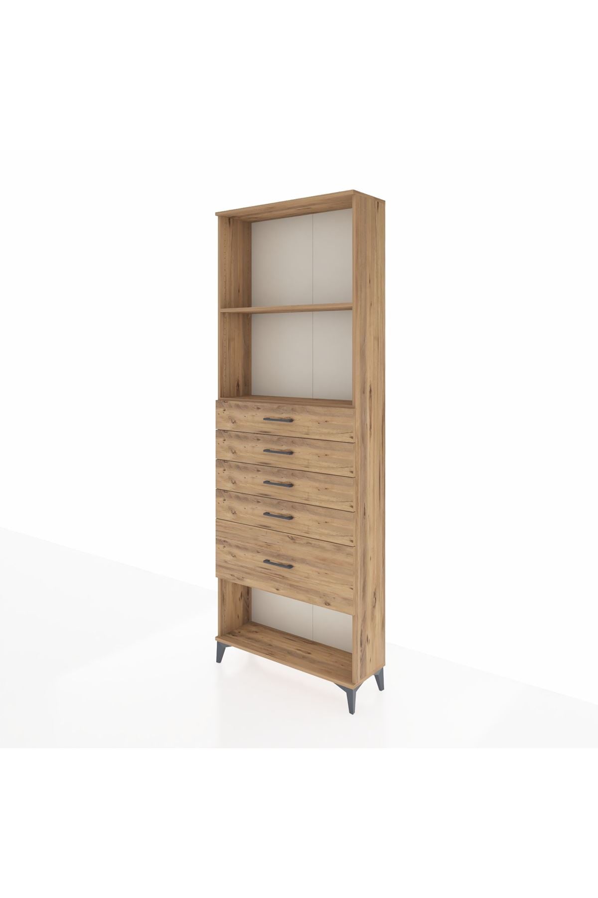 Arges Dolap 2 Raflı 5 Çekmeceli 88x30x243 - S33M056V9A