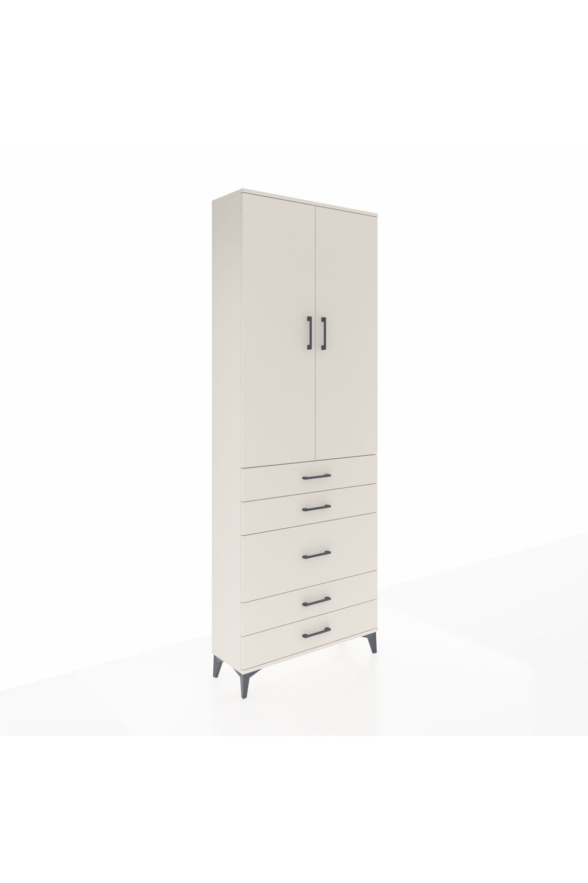 Arges Dolap 4 Raflı 5 Çekmeceli 2 Kapaklı 88x30x243 - S33M057V1A