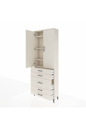 Arges Dolap 4 Raflı 5 Çekmeceli 2 Kapaklı 88x30x243 - S33M057V1A