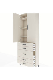 Arges Dolap 4 Raflı 5 Çekmeceli 2 Kapaklı 88x30x243 - S33M057V1A