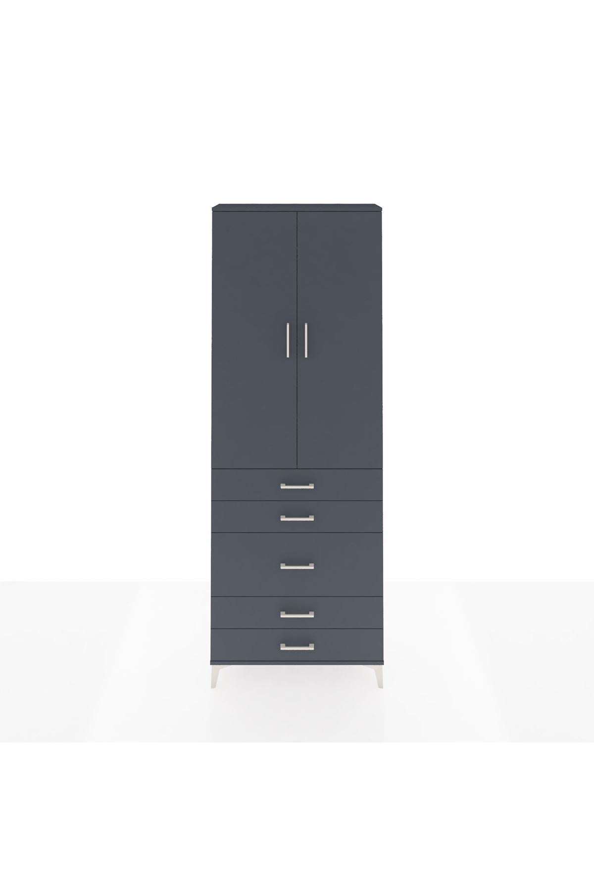 Arges Dolap 4 Raflı 5 Çekmeceli 2 Kapaklı 88x30x243 - S33M057V5A