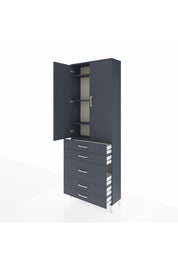 Arges Dolap 4 Raflı 5 Çekmeceli 2 Kapaklı 88x30x243 - S33M057V5A