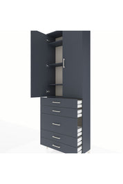Arges Dolap 4 Raflı 5 Çekmeceli 2 Kapaklı 88x30x243 - S33M057V5A