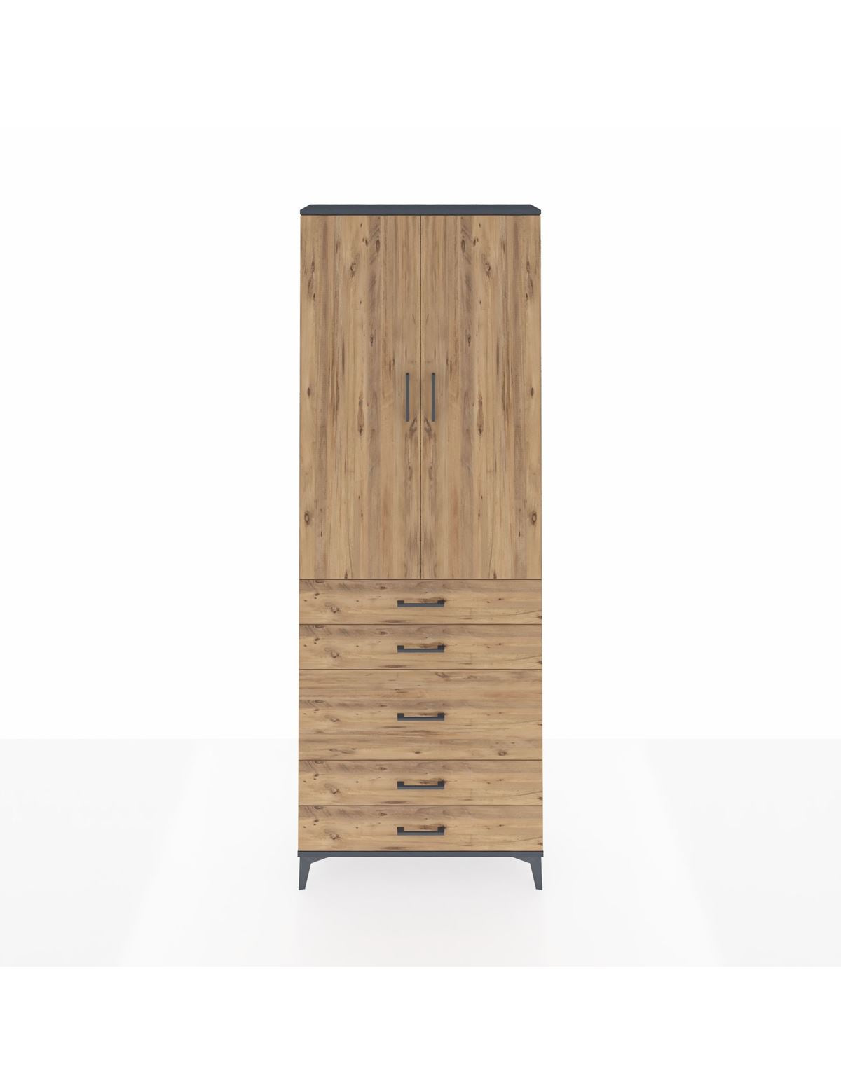 Arges Dolap 4 Raflı 5 Çekmeceli 2 Kapaklı 88x30x243 - S33M057V6A