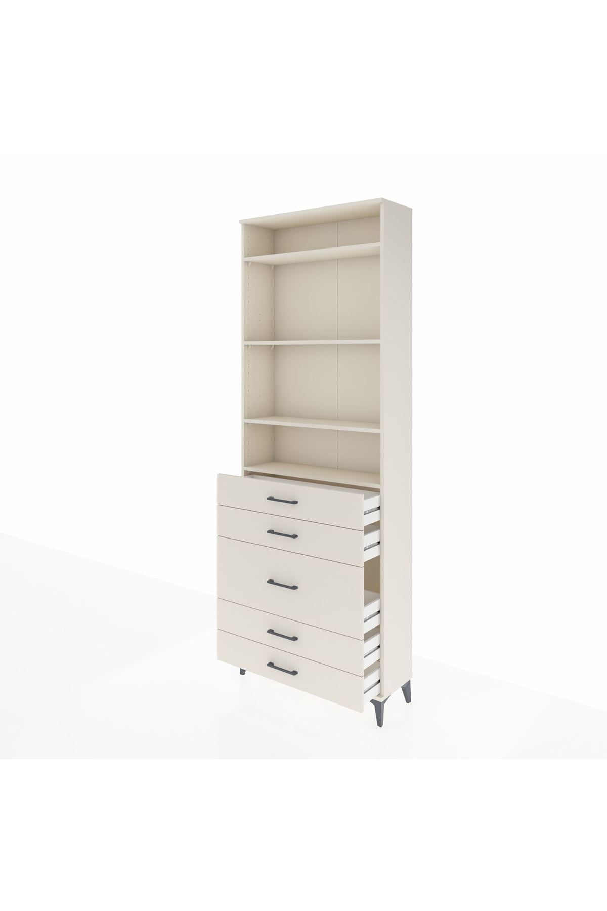 Arges Dolap 4 Raflı 5 Çekmeceli 88x30x243 - S33M058V1A