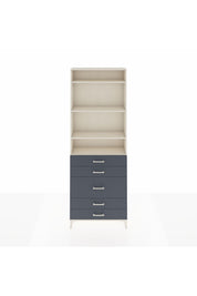Arges Dolap 4 Raflı 5 Çekmeceli 88x30x243 - S33M058V2A