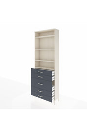 Arges Dolap 4 Raflı 5 Çekmeceli 88x30x243 - S33M058V2A