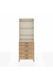 Arges Dolap 4 Raflı 5 Çekmeceli 88x30x243 - S33M058V3A