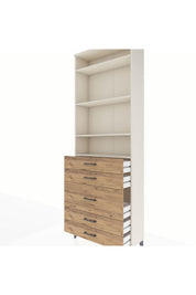 Arges Dolap 4 Raflı 5 Çekmeceli 88x30x243 - S33M058V3A