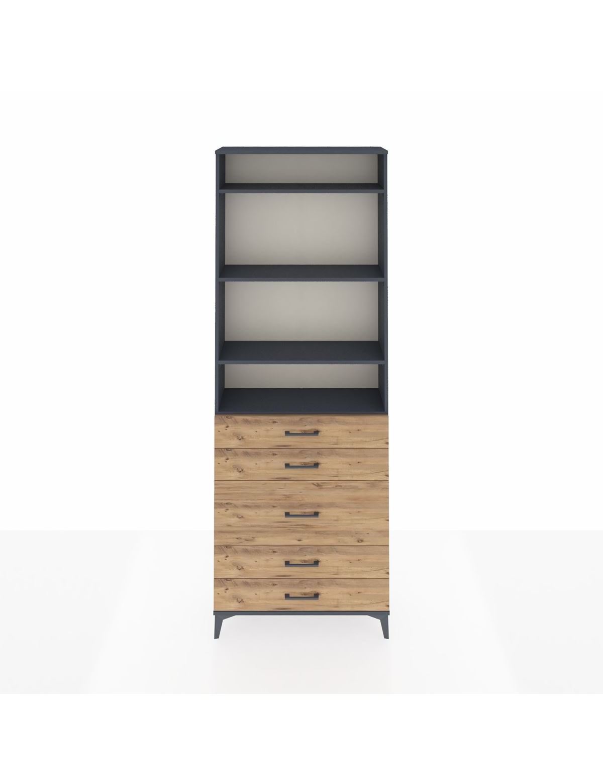 Arges Dolap 4 Raflı 5 Çekmeceli 88x30x243 - S33M058V6A