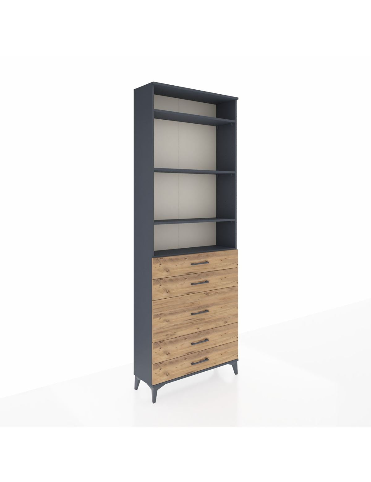 Arges Dolap 4 Raflı 5 Çekmeceli 88x30x243 - S33M058V6A