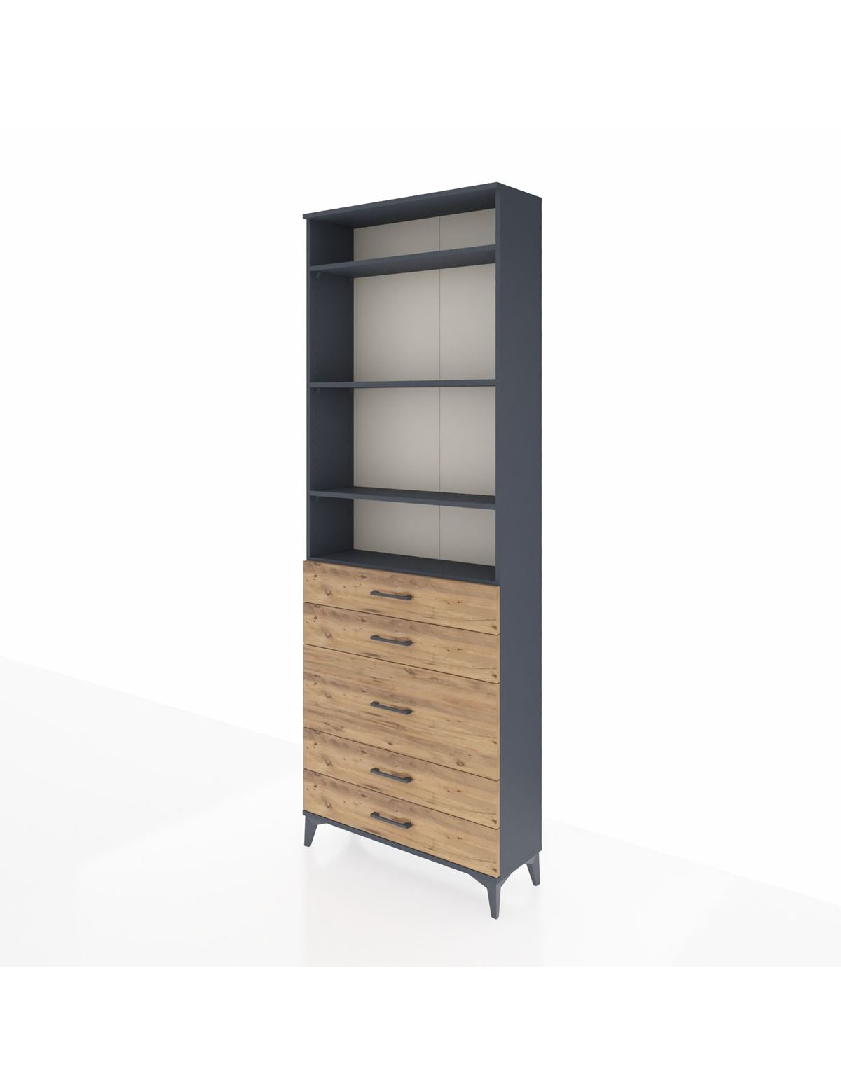 Arges Dolap 4 Raflı 5 Çekmeceli 88x30x243 - S33M058V6A