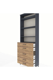 Arges Dolap 4 Raflı 5 Çekmeceli 88x30x243 - S33M058V6A