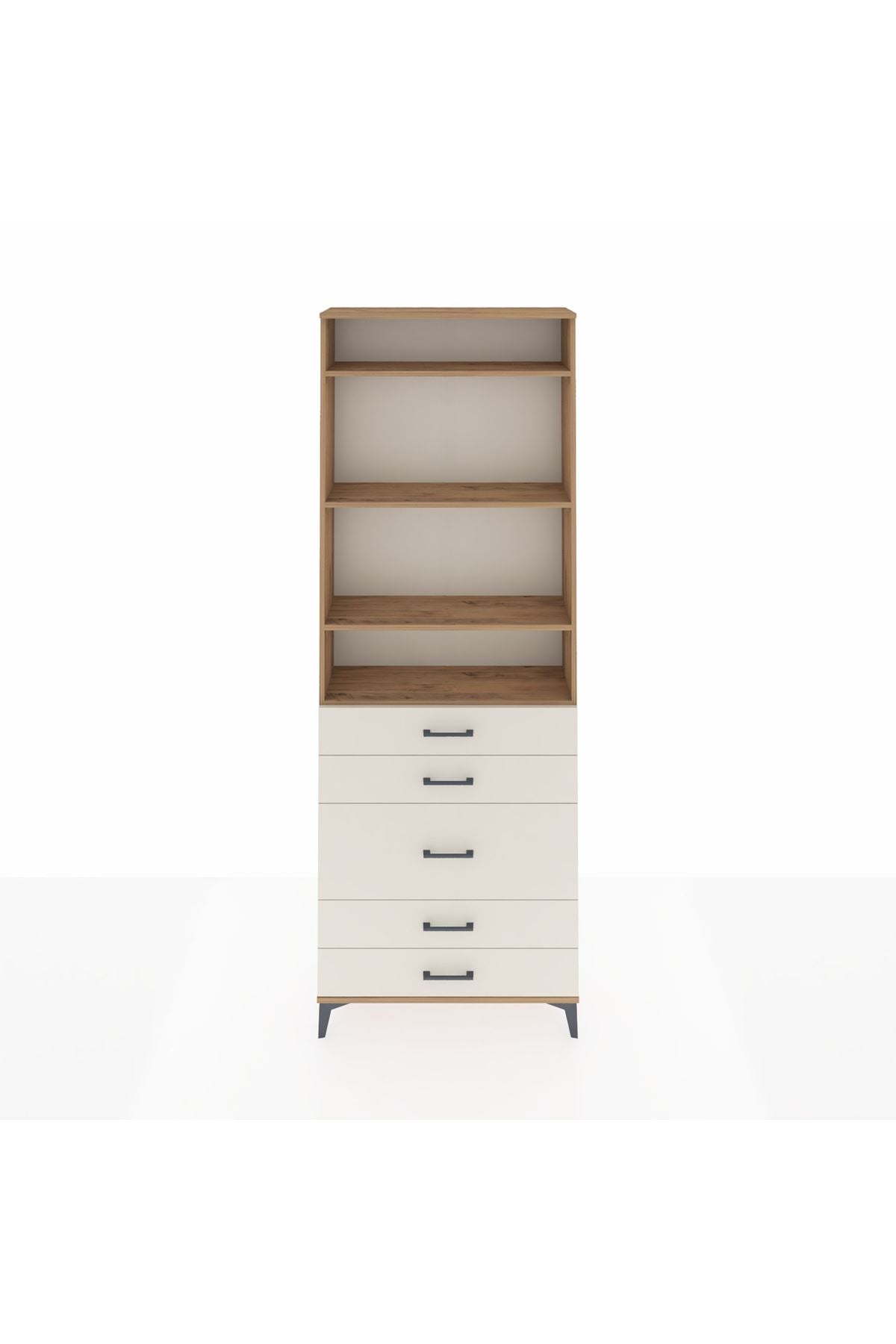 Arges Dolap 4 Raflı 5 Çekmeceli 88x30x243 - S33M058V7A