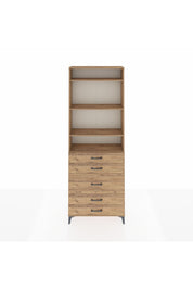 Arges Dolap 4 Raflı 5 Çekmeceli 88x30x243 - S33M058V9A