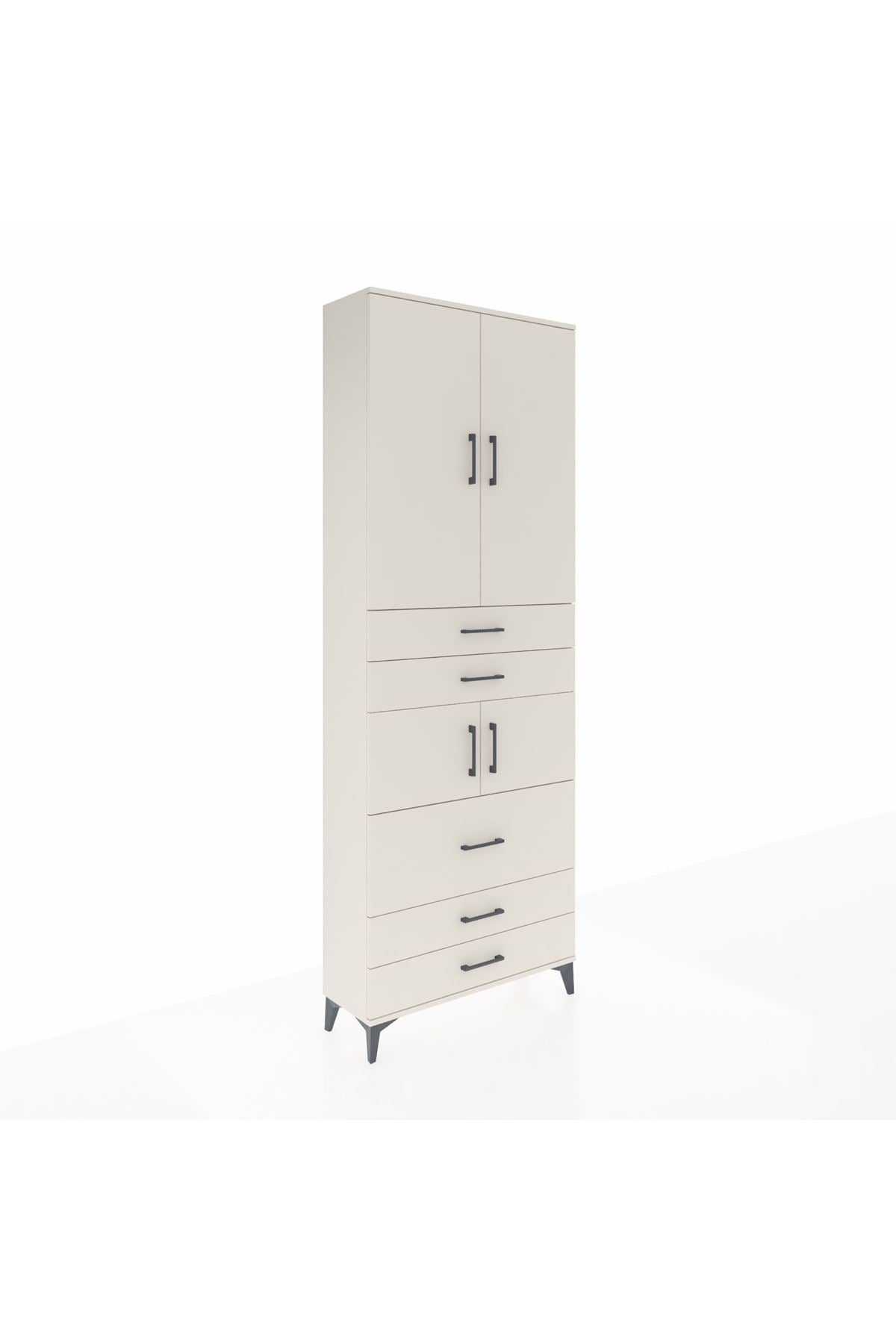 Arges Dolap 4 Raflı 5 Çekmeceli 4 Kapaklı 88x30x243 - S33M059V1A