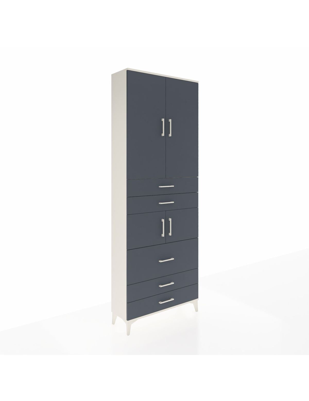 Arges Dolap 4 Raflı 5 Çekmeceli 4 Kapaklı 88x30x243 - S33M059V2A
