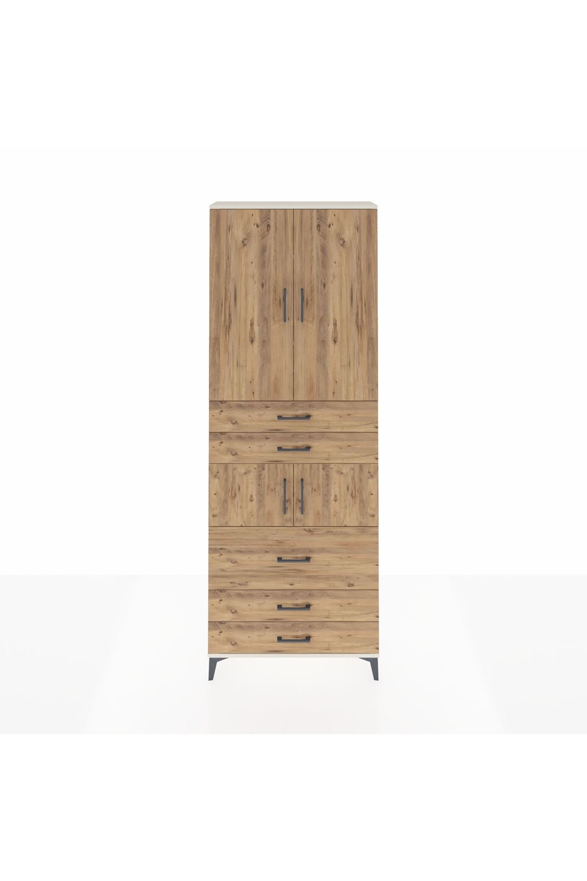 Arges Dolap 4 Raflı 5 Çekmeceli 4 Kapaklı 88x30x243 - S33M059V3A