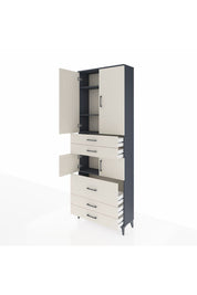 Arges Dolap 4 Raflı 5 Çekmeceli 4 Kapaklı 88x30x243 - S33M059V4A
