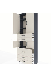 Arges Dolap 4 Raflı 5 Çekmeceli 4 Kapaklı 88x30x243 - S33M059V4A