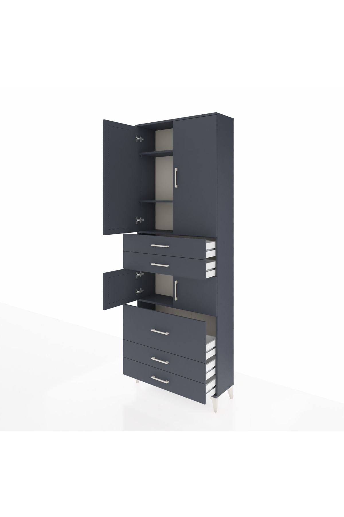 Arges Dolap 4 Raflı 5 Çekmeceli 4 Kapaklı 88x30x243 - S33M059V5A