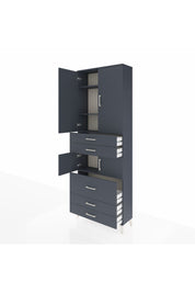 Arges Dolap 4 Raflı 5 Çekmeceli 4 Kapaklı 88x30x243 - S33M059V5A