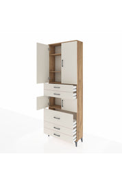 Arges Dolap 4 Raflı 5 Çekmeceli 4 Kapaklı 88x30x243 - S33M059V7A