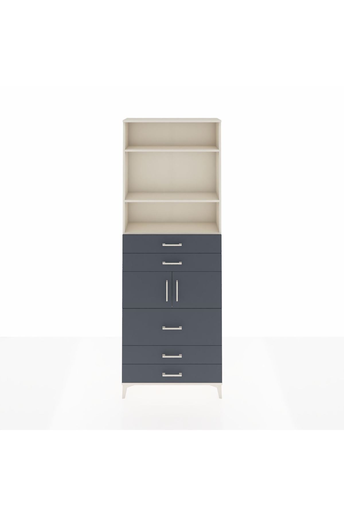 Arges Dolap 4 Raflı 5 Çekmeceli 2 Kapaklı 88x30x243 - S33M060V2A