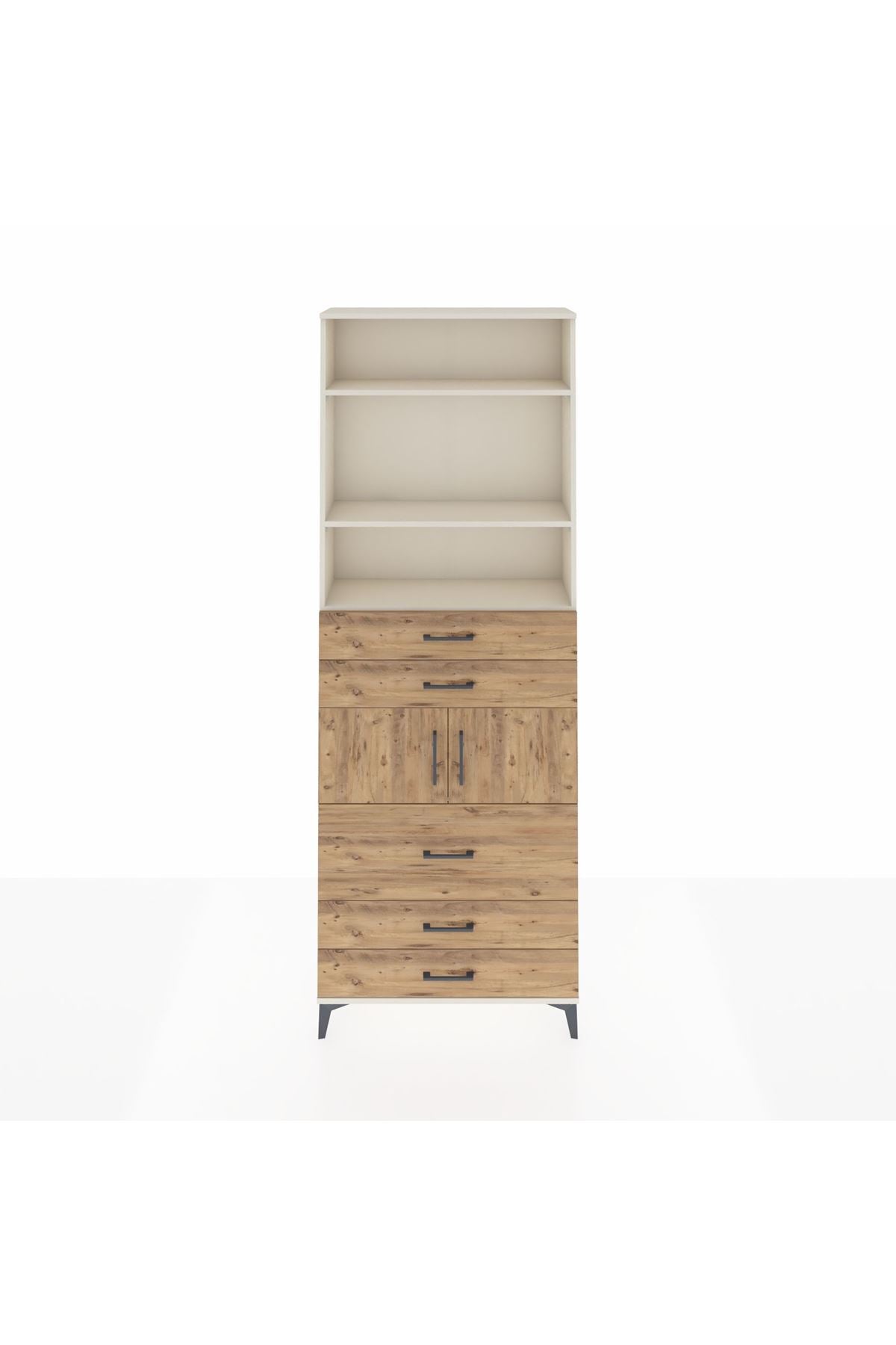 Arges Dolap 4 Raflı 5 Çekmeceli 2 Kapaklı 88x30x243 - S33M060V3A