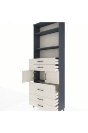 Arges Dolap 4 Raflı 5 Çekmeceli 2 Kapaklı 88x30x243 - S33M060V4A