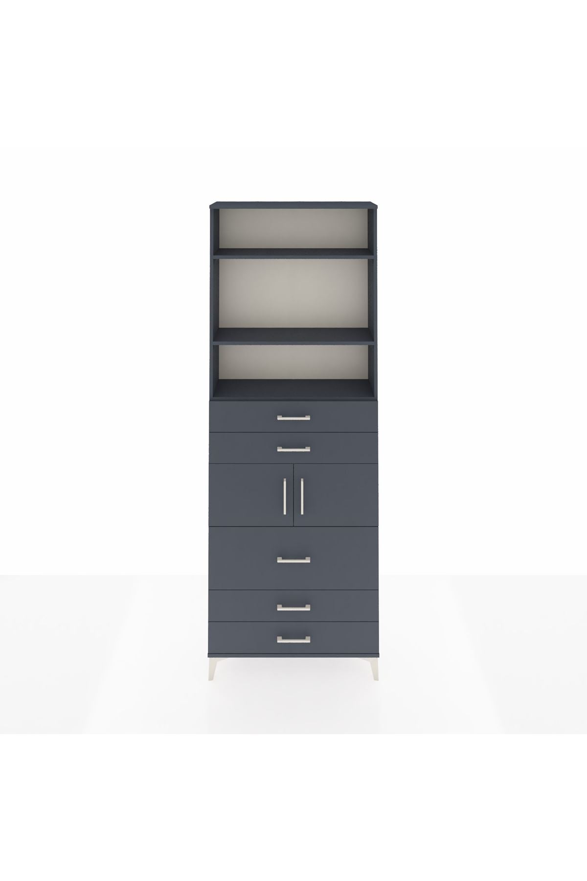 Arges Dolap 4 Raflı 5 Çekmeceli 2 Kapaklı 88x30x243 - S33M060V5A