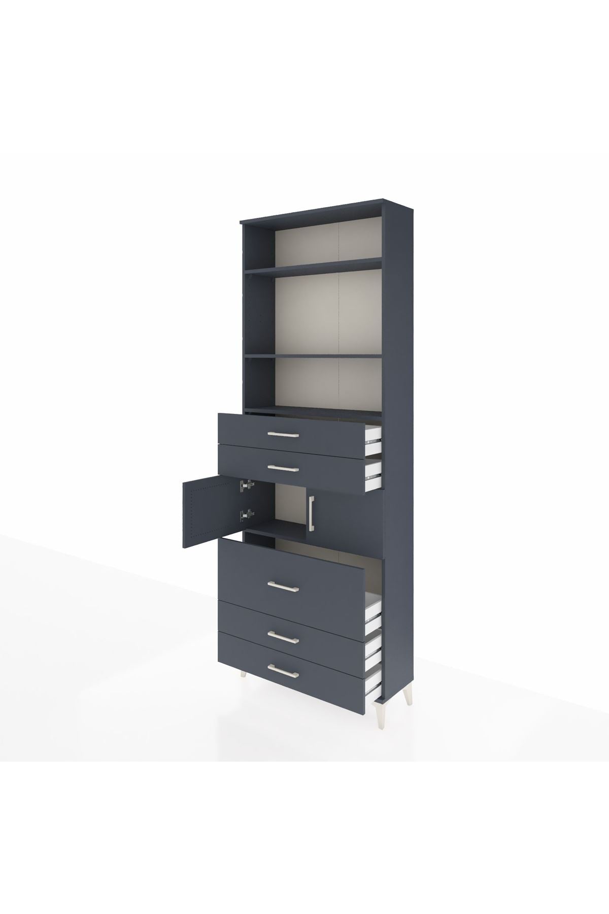 Arges Dolap 4 Raflı 5 Çekmeceli 2 Kapaklı 88x30x243 - S33M060V5A