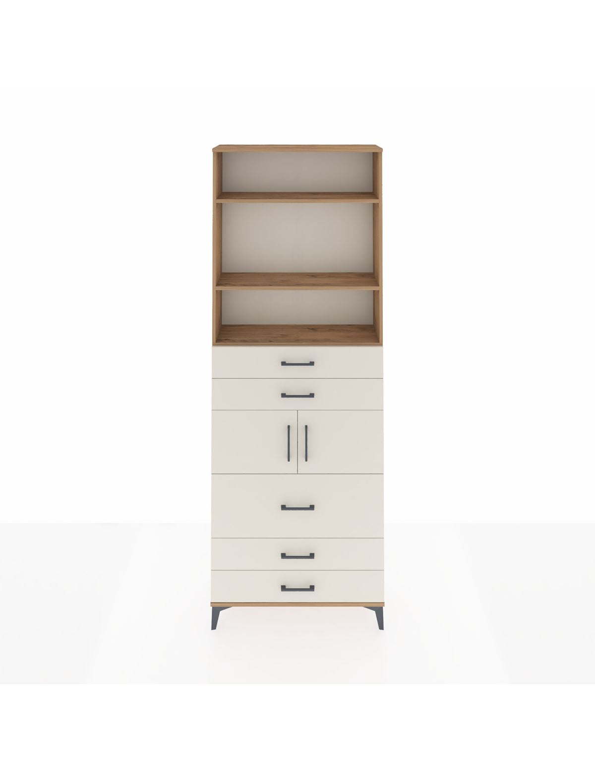 Arges Dolap 4 Raflı 5 Çekmeceli 2 Kapaklı 88x30x243 - S33M060V7A