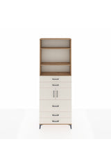 Arges Dolap 4 Raflı 5 Çekmeceli 2 Kapaklı 88x30x243