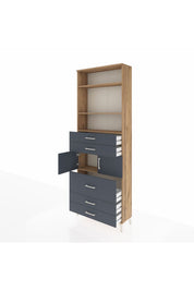 Arges Dolap 4 Raflı 5 Çekmeceli 2 Kapaklı 88x30x243 - S33M060V8A