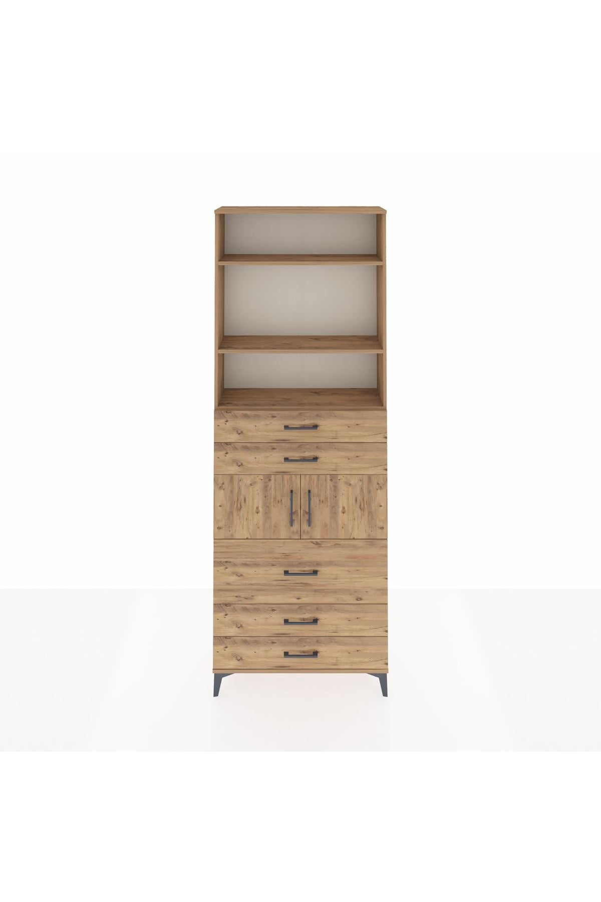 Arges Dolap 4 Raflı 5 Çekmeceli 2 Kapaklı 88x30x243 - S33M060V9A