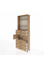 Arges Dolap 4 Raflı 5 Çekmeceli 2 Kapaklı 88x30x243 - S33M060V9A