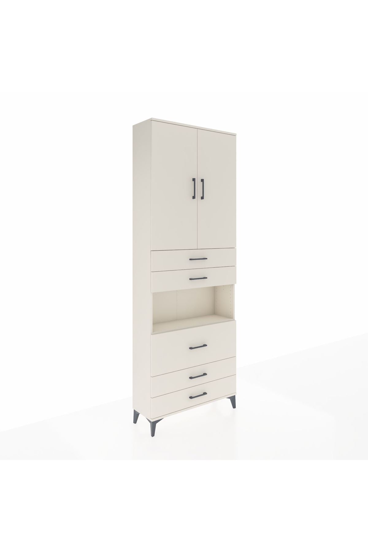 Arges Dolap 4 Raflı 5 Çekmeceli 2 Kapaklı 88x30x243 - S33M061V1A