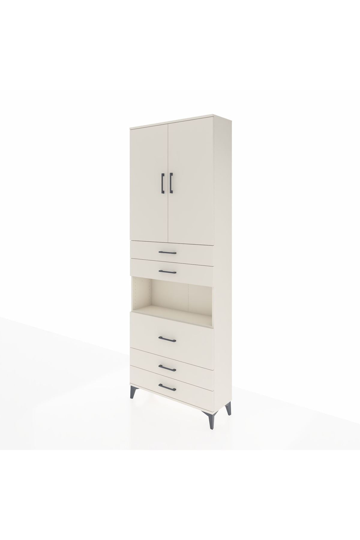 Arges Dolap 4 Raflı 5 Çekmeceli 2 Kapaklı 88x30x243 - S33M061V1A