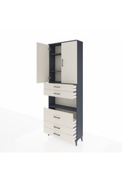 Arges Dolap 4 Raflı 5 Çekmeceli 2 Kapaklı 88x30x243 - S33M061V4A