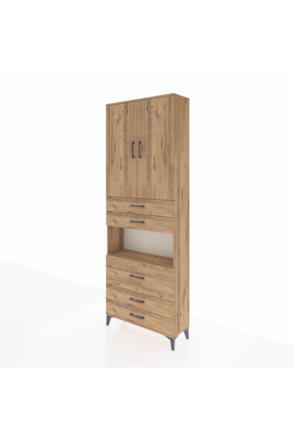 Arges Dolap 4 Raflı 5 Çekmeceli 2 Kapaklı 88x30x243 - S33M061V9A