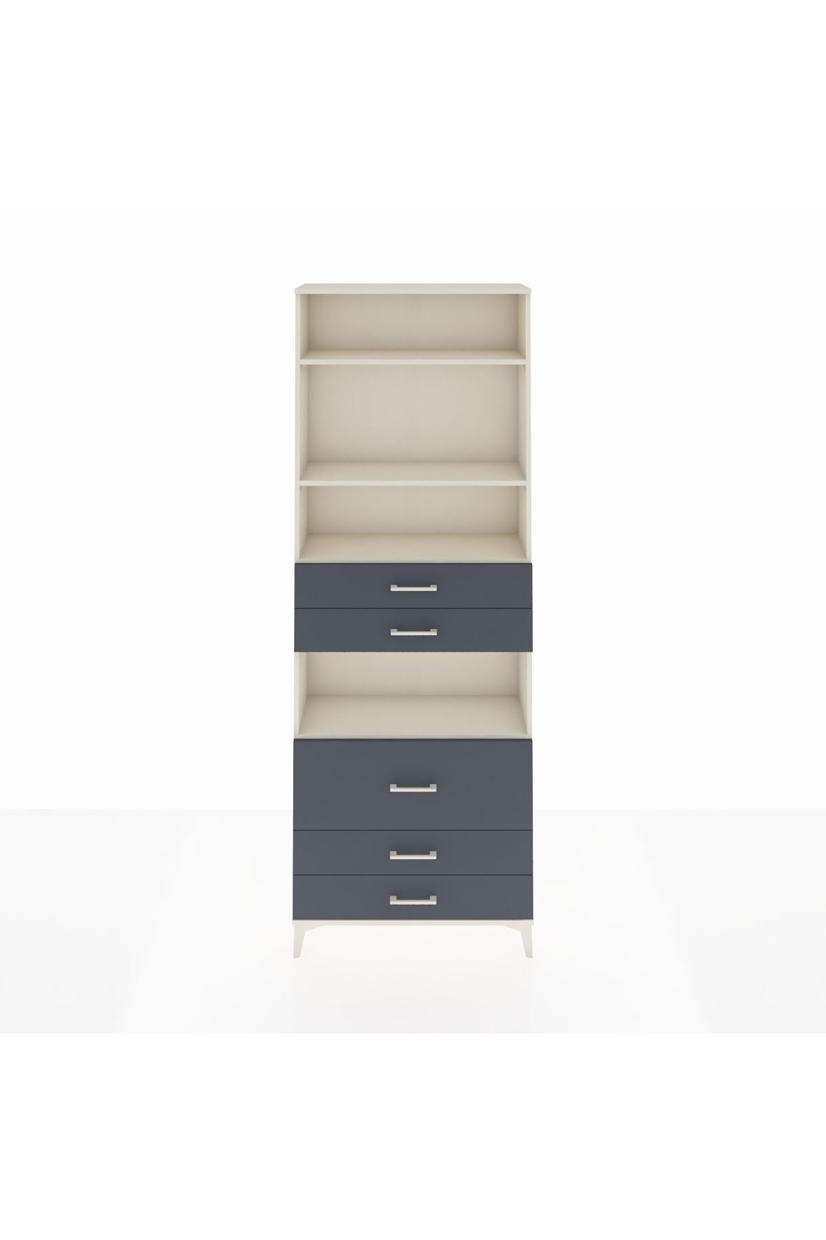 Arges Dolap 4 Raflı 5 Çekmeceli 88x30x243 - S33M062V2A